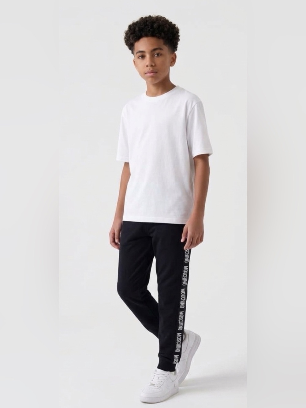 Moschino Black Sweatpants with Side Logo